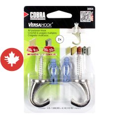 Crochets à usages multiples VersaHook - Petit - Nickel brossé - avec ancrage TripleGrip #10 (2)