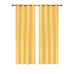 Total Blackout Curtain with Metal Grommets 84 L - Mustard