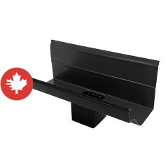 Connecteur de descente de gouttière, acier galvanisé, noir