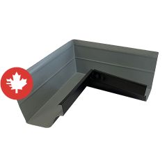 Gutter Interior Corner - Galvanized Steel - Black