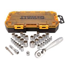 34-Pc. 1/4 In. (6.35 mm) and 3/8 In. (9.52 mm) Drive Socket Set