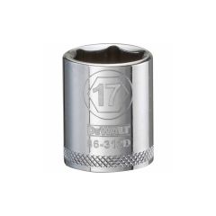 17 mm - 6 Point Short 3/8" Drive Socket
