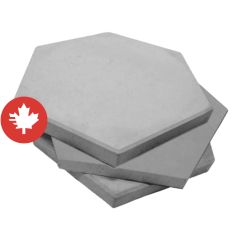 Dalle Hexa, Gris pâle, 1 3/4" x 18" x 15"