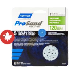 Disques abrasifs Norton ProSand "Multi-Air Cyclonic,  5", Grain 120, 3/pqt