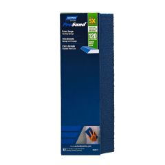 Éponge de ponçage Norton ProSand, Très grande , 9" x 3 5/16" x 1", Gr. 120, 1/pqt