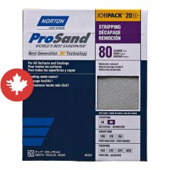 Papier de ponçage à gros Gr. Norton ProSand, 11" x 9", Gr. 80, 20/pqt
