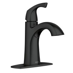 Robinet de lavabo Lindor, 1 manette, noir mat, entraxe de 4"
