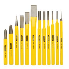 Ensemble de poinçons/ciseaux à froid, 12 morceaux