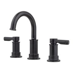 Robinet de lavabo Breckenridge, 2 poignées, noir mat, espacé de 8"
