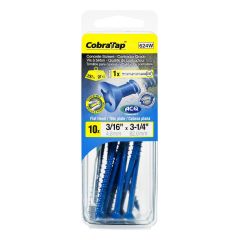 Concrete Screws - Flat Head - 3/16" x 3 1/4" - Drill Bit incl. - 10/pack