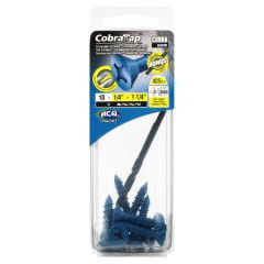 Concrete Screws - Flat Head - 1/4" x 1 1/4" - Drill Bit incl. - 10/pack