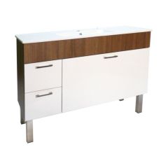 Meuble-lavabo, Mirage, 3 tiroirs, blanc bois, 48" x 30"