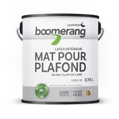 Peinture recyclée Boomerang, mat pour plafond, blanc-clair de lune, 3,78 l