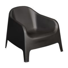Chaise en plastique empilable, noir