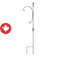 Shepherd Hook - Venetian Model - 64" - Black