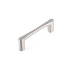 Rounded and Flared Ends Contemporary Metal Pull - 128 mm - Brushed Nickel