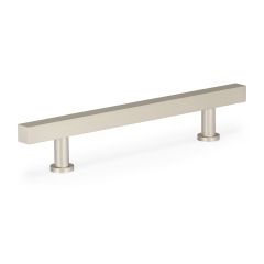 Square Bar Metal Pull - 128 mm - Brushed Nickel