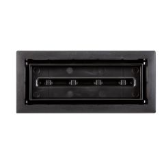 Aria Lite Framed Floor Vent, Black, 4" x 10"
