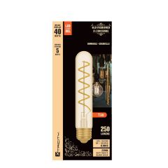 LED Vintage Filament Bulb - Smoked Glass -T30 - 40 W - Soft White