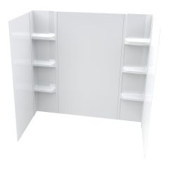 Ensemble de mur lisse de bain, 60" x 32" x 58", 5 morceaux