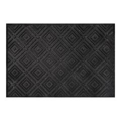 Tapis Squalor, charbon noir, 24" x 36"