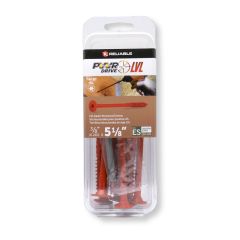 Vis structurale PWR DRIVE LVL, Tête plate surdimensionnée, 3/8 po x 5 1/8 po, Emballage de 10