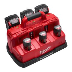 Chargeur de batterie multi-tension M12 et M18, 12 V/18 V, lithium-ion, 6 ports séquentiels