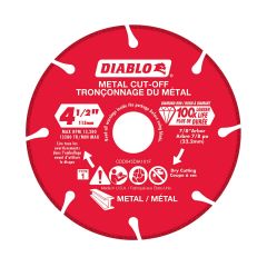 Meule à diamant pour tronçonner le métal, 4 1/2"