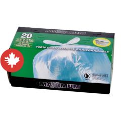 Garbage Bag - 100% Compostable Biogradable - Small - White - 20/Pkg