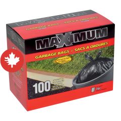 Garbage Bag - Black - 100/Pkg