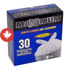 Garbage Bag - Kitchen - Tall - White - 30/Pkg