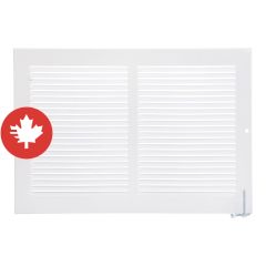 Grille murale, blanc, 8" x 16"