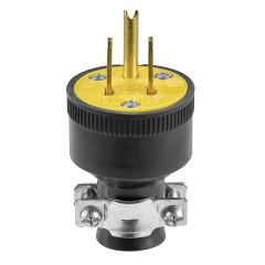 Plug Rubber Black - Rubber - NEMA 5-15P - 15 A/125 V