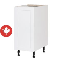Caisson inférieur 1 porte, Shaker, blanc, 18" x 34 3/4" x 24"