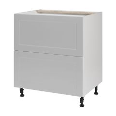 Caisson inférieur 2 tiroirs, Shaker, gris, 30" x 34 3/4" x 24"