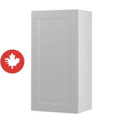 Caisson supérieur 1 porte, Shaker, gris, 15" x 30" x 12 1/2"