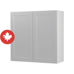 Caisson supérieur 2 portes, Shaker, gris, 30" x 30" x 12 1/2"