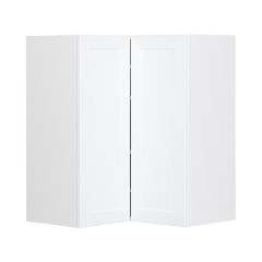 Caisson supérieur de coin, 2 places, Shaker, blanc, 24" x 30" x 12 1/2"
