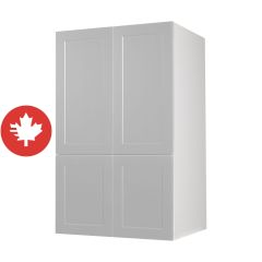 Garde-manger 4 portes, Shaker, gris, 24" x 49 1/4" x 24"