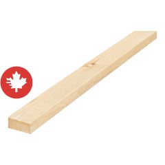 1" x 2" x 8' Épinette Sec