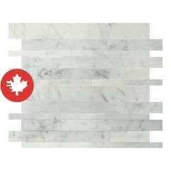 Wall Mosaic -  Siberia - White - Marble - 11 8/9" x 9 5/9" x  1/5"