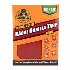 Bâche Gorilla solide, rouge, 12' x 16'