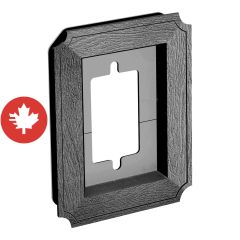 Flush Electrical Block Scalloped, Black