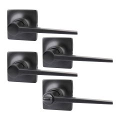 Lever Set For Private And Passage Doors – Windsor - Matte Black - 4/pkg