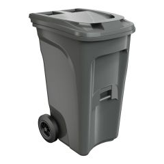 Bac sur roues à prise américaine, charbon, 240 l