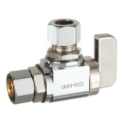 Valve OD fem x OD - 3/8 - Angle - Brass