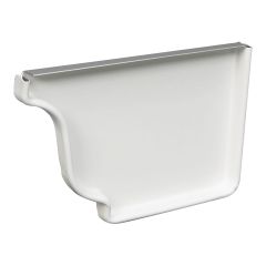 Embout de gouttière, droite, aluminium, blanc, 5”
