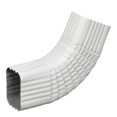 Coude B pour gouttière, aluminium, blanc, 2" x 3"