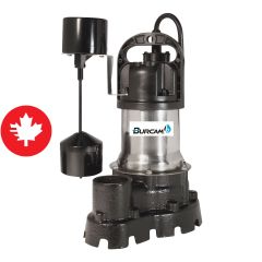 Pompe d'effluent submersible, Fonte, 1/2 CV