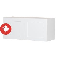 Caisson supérieur de frigo 2 portes, Shaker, blanc, 33" x 14" x 12 1/2"